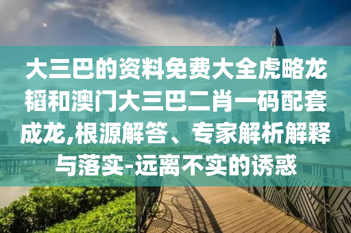 大三巴的資料免費(fèi)大全虎略龍韜和澳門大三巴二肖一碼配套成龍,根源解答、專家解析解釋與落實(shí)-遠(yuǎn)離不實(shí)的誘惑